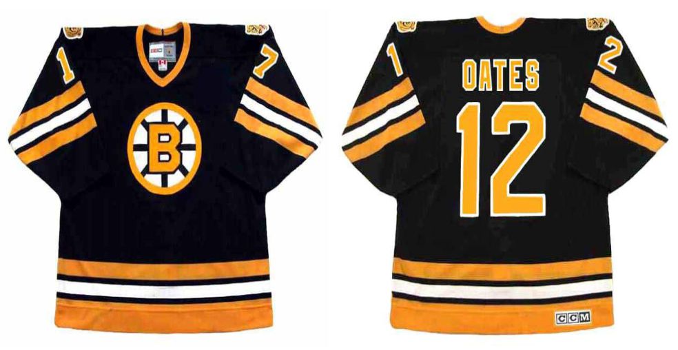 2019 Men Boston Bruins #12 Oates Black CCM NHL jerseys